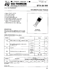 Datasheet BTA08-800BW manufacturer STMicroelectronics